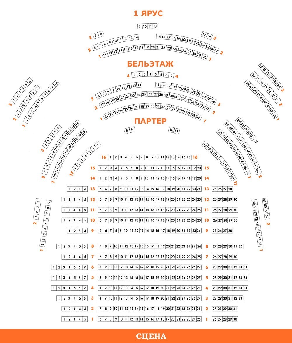 Театр моссовета схема зала с местами